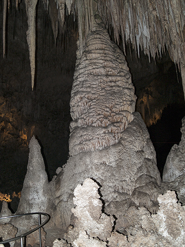 Giant stalagmites